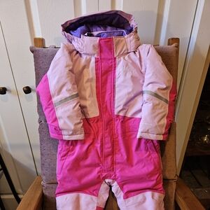 Columbia pink snow suit- 2T